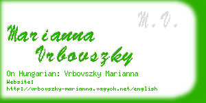 marianna vrbovszky business card